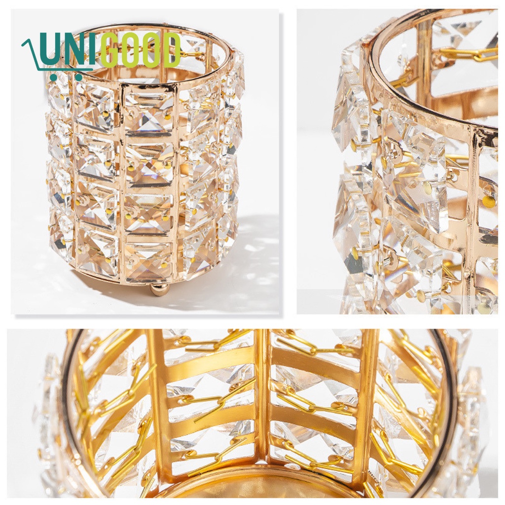 UNIGOOD - Crystal Brush Holder Vase Tempat Brush Tempat Pena