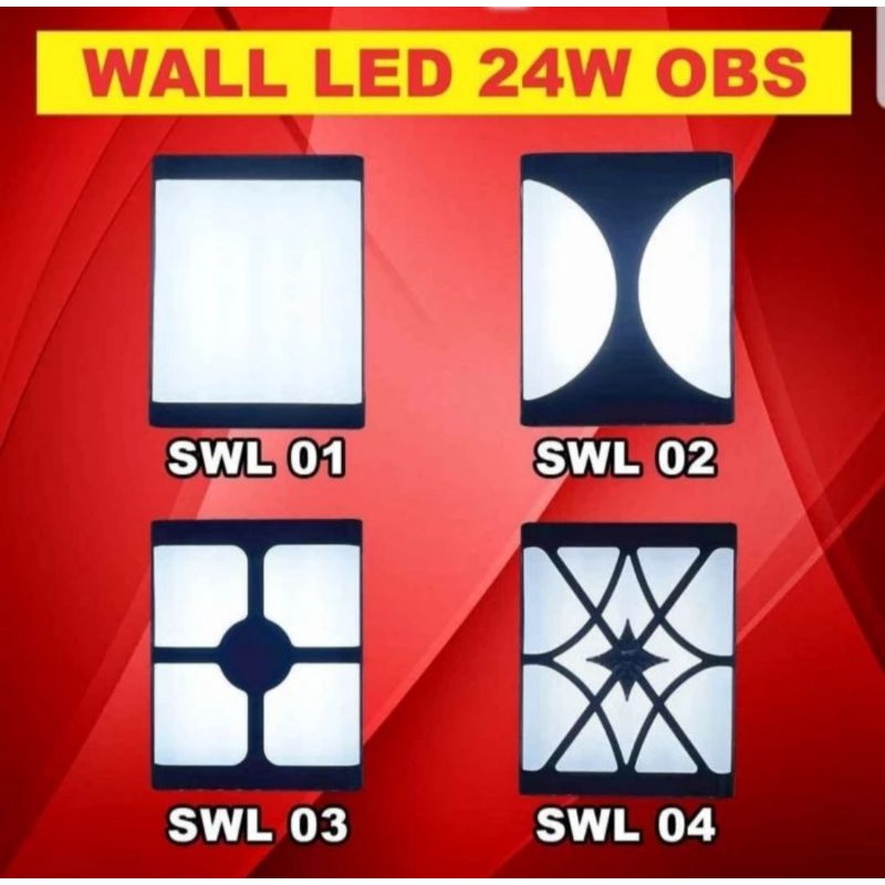 Lampu Hias Dinding Minimalis Modern With LED 24W SWL01/SWL02/SWL03