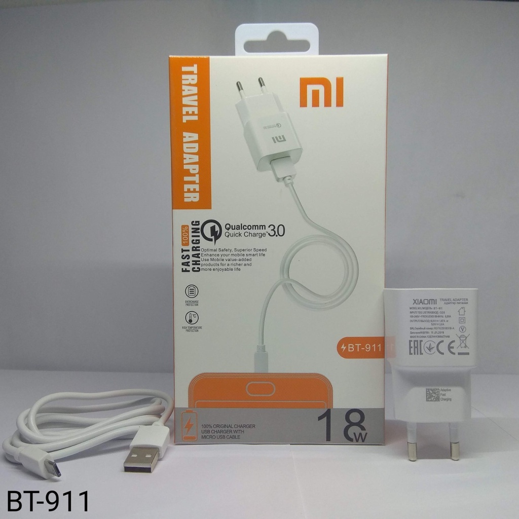 Charger Mikro USB BT-911 Charger Micro USB Fast Charing All Type Support Pengisian daya cepat