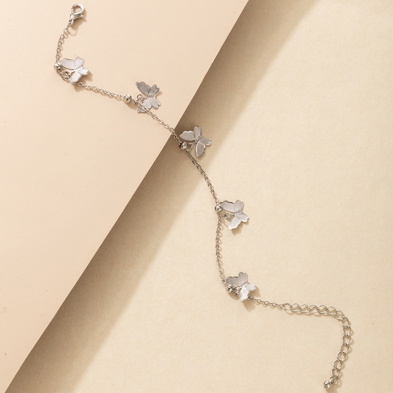 【COD】Gelang Kaki Pantai Kupu-Kupu Liontin Emas Perak Gelang Kaki Buatan Tangan Wanita Korea Fashion Murah Jewelry Aksesoris Imoport -FA