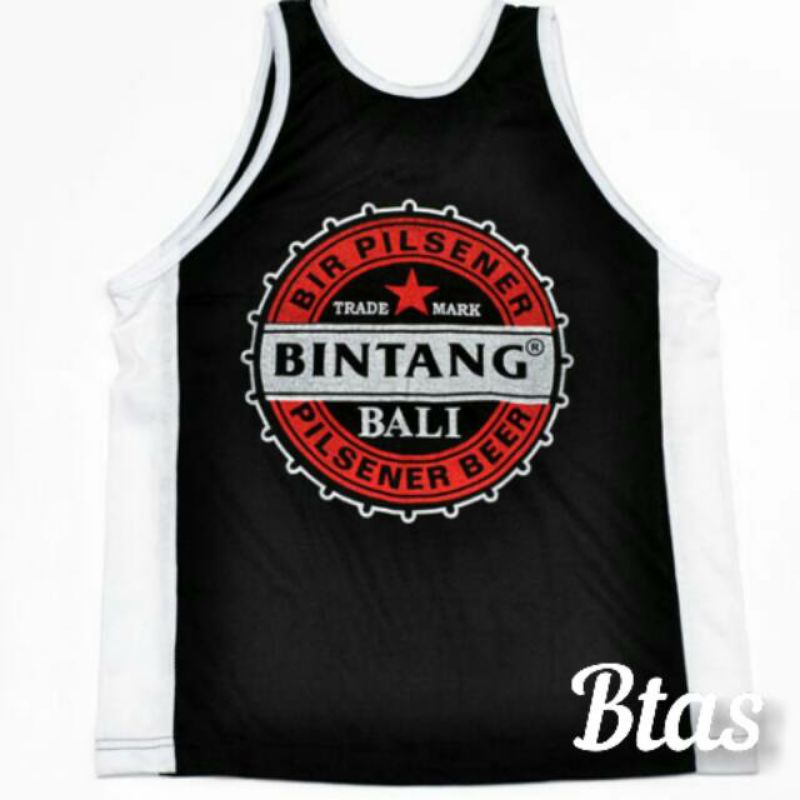 Singlet Bintang Bali S-XXL Kaos Bali Pria Wanita Baju Lengan Potong Murah