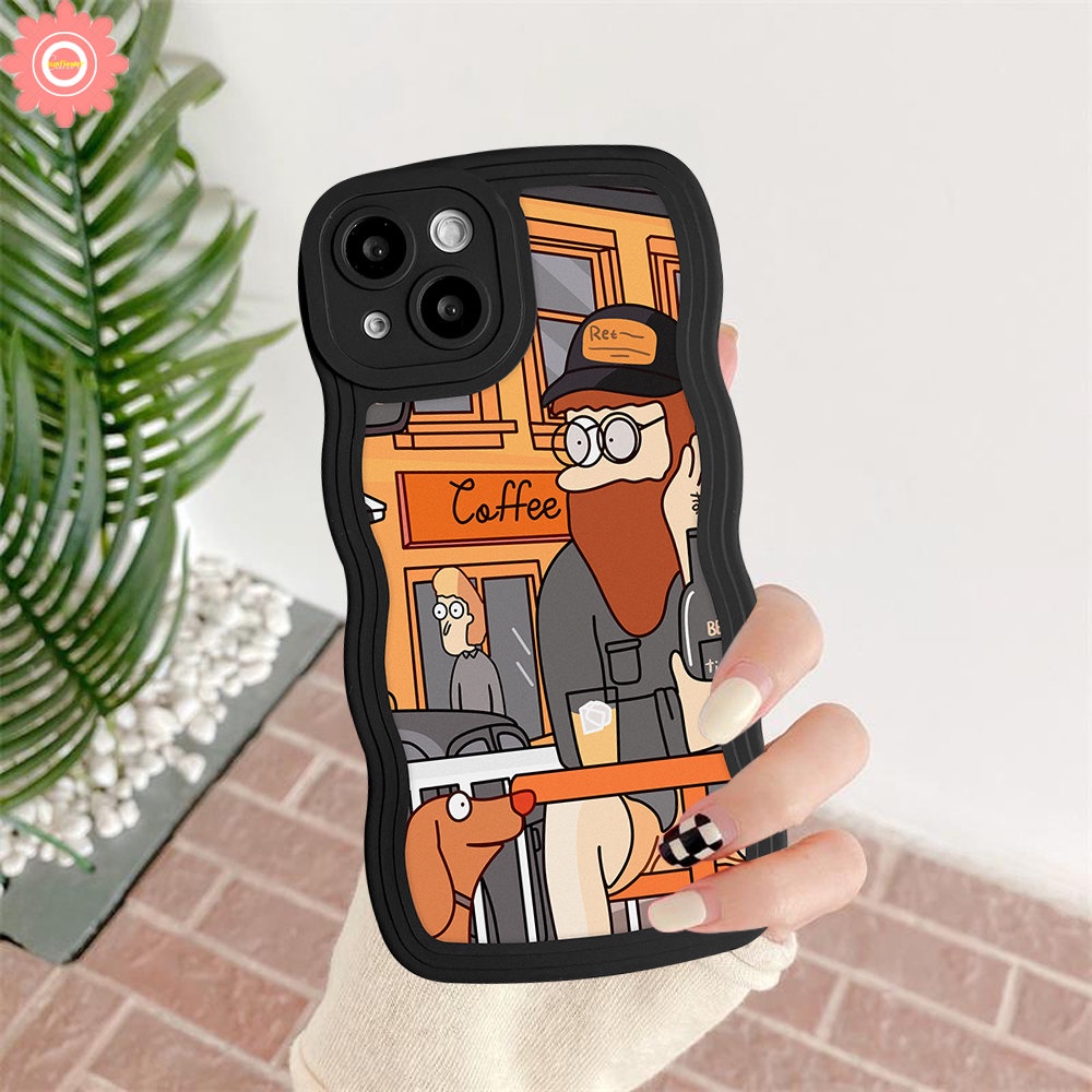 IPHONE Kompatibel Untuk Iphone7Plus11 13 12 14 Pro Max6 6s 8 14Plus XR X XS Max SE 2020couple Soft Case Fashion Retro Art Ilustrasi Tepi Bergelombang Soft TPU Cover