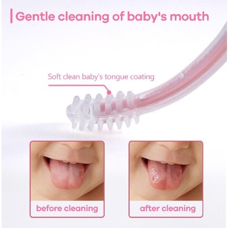 Sikat Gigi Bayi Anak Training Silicone | Sikat gigi bayi sikat lidah 2 in 1 dgn kotak penyimpanan | Teether Anti Sedak Dengan Pelindung