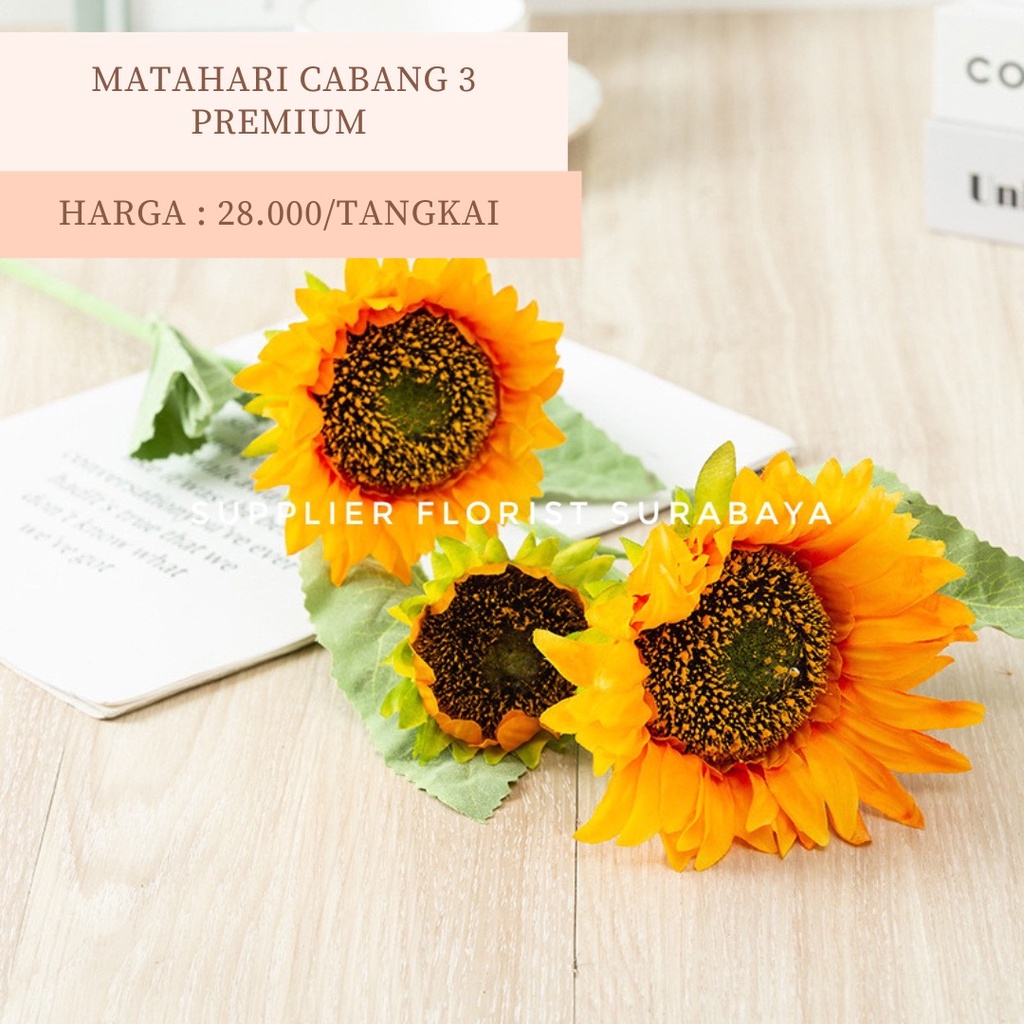 BUNGA PALSU MATAHARI SUNFLOWER ARTIFICIAL FLOWER BUNGA MAINAN