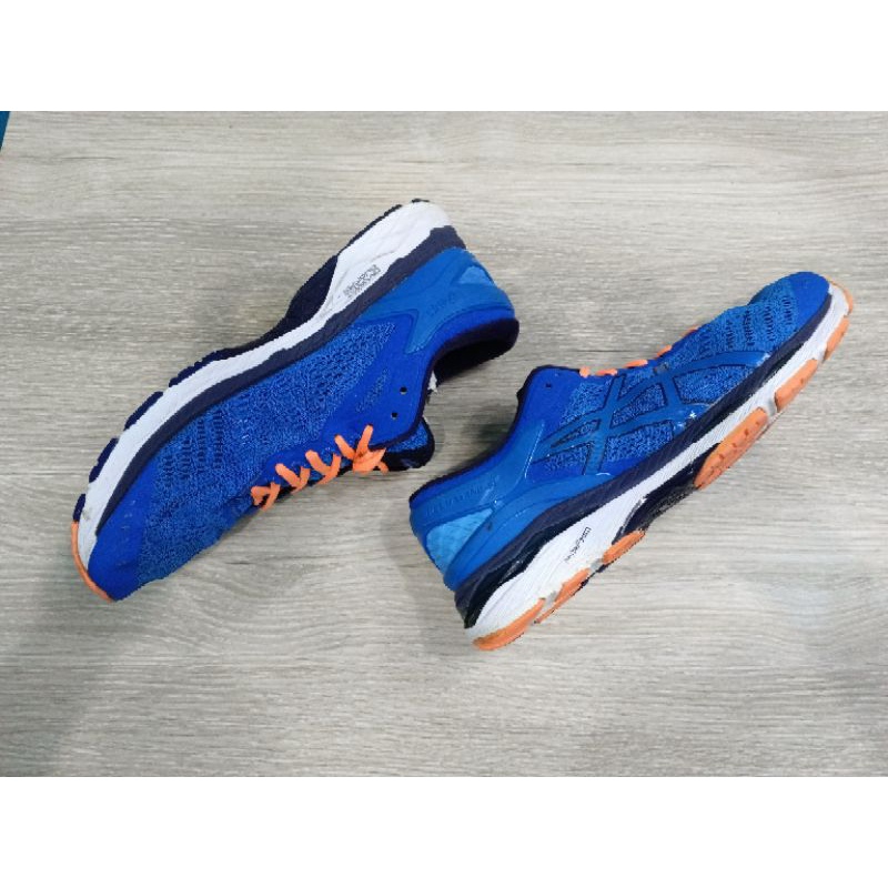 SEPATU RUNNING SHOES MEN ASICS GEL KAYANO 24 SIZE 42 BLUE ORANGE