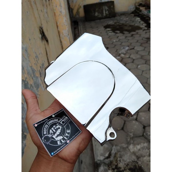 ORISINIL TUTUP GIR DEPAN MEGAPRO HIU LAMA CHROME