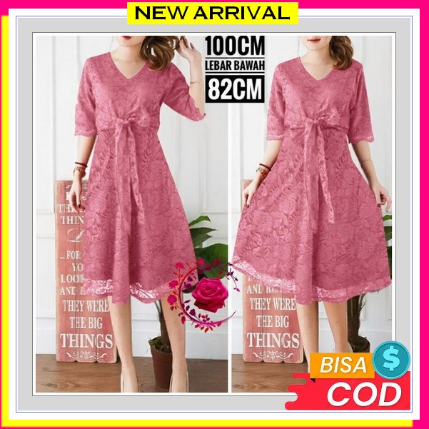 Promo Dress Natal Terlaris / Dress Pesta / Dress Wanita Kekinian 2021 / Dress Korea / Dress Gereja /