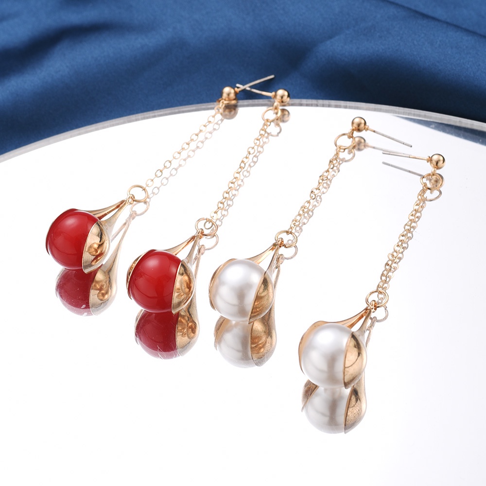 Wanita Tetesan Air Liontin Anting-Anting Elegan Sederhana Drop Earrings Pernikahan Korea INS Manis Menjuntai Anting-Anting Pribadi Pesta Gadis Wanita