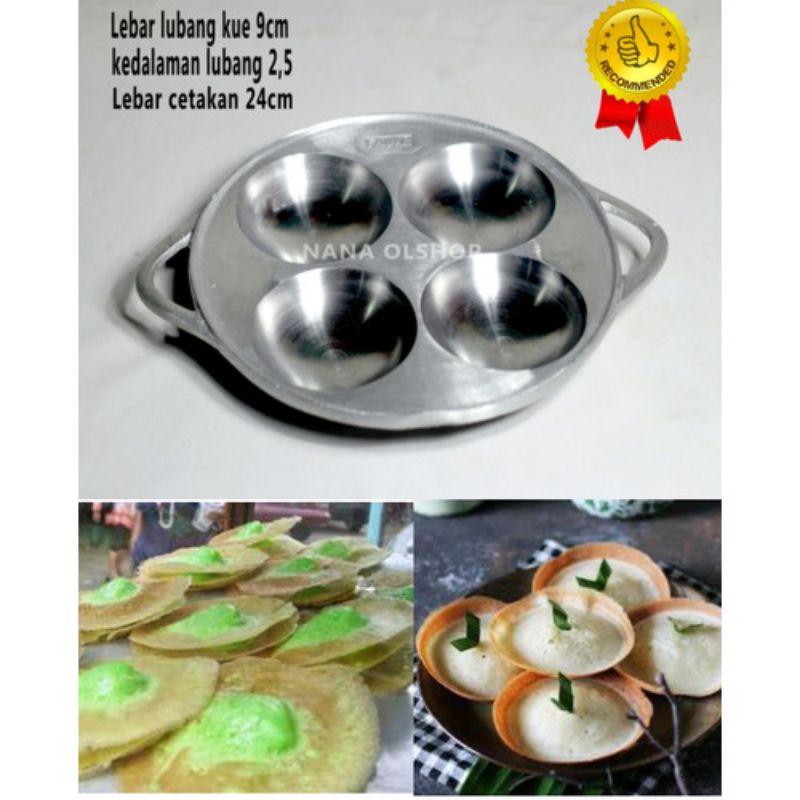 cetakan apem selong kaki isi4 free tutup+sutil