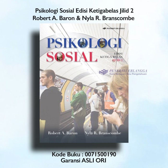 Diskon Spesial Buku Psikologi Sosial Jilid 2 Edisi 13 Baron Branscombe Erlangga Terbaru