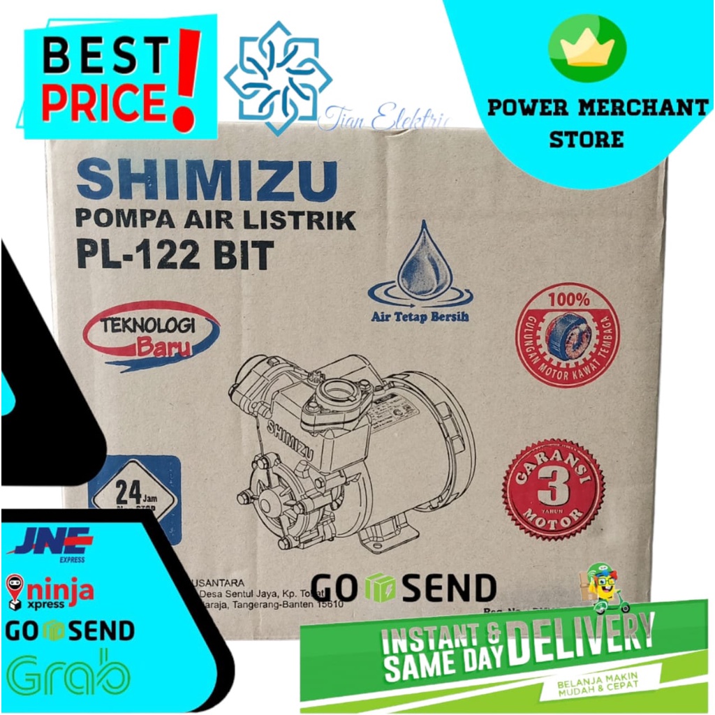 SHIMIZU PL-122BIT Pompa Air Sumur Dangkal Non Otomatis