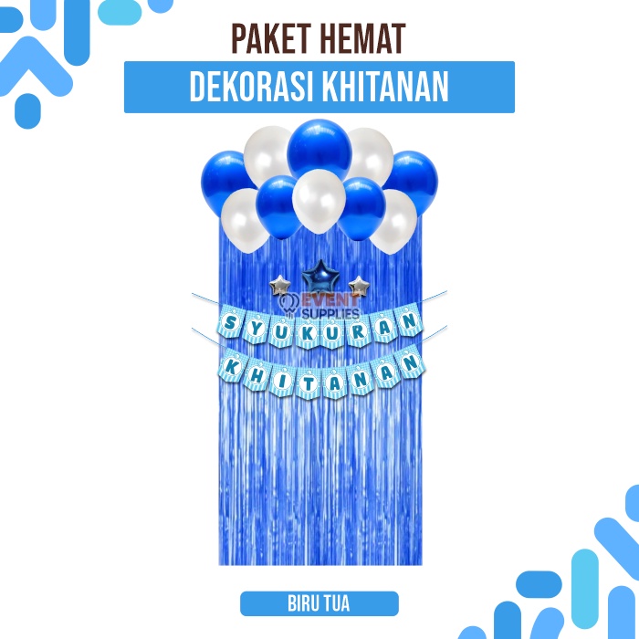 Terlengkap Paket Dekorasi Syukuran Khitanan Banner Boy Dekor Anak