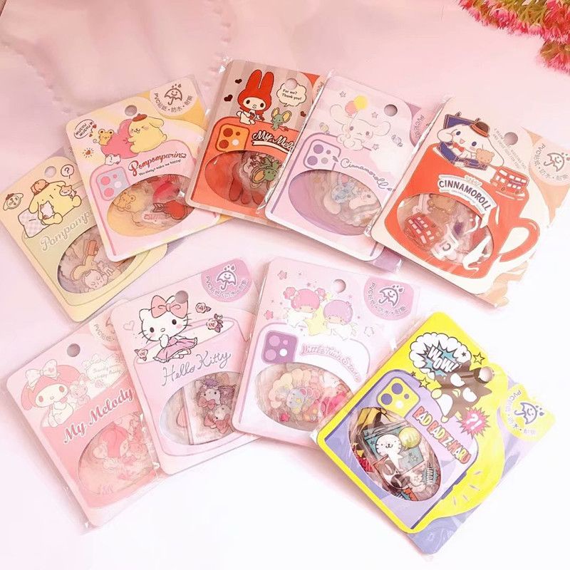 

PVC Sticker Pack Sanrio Melody HelloKitty Kuromi Purin