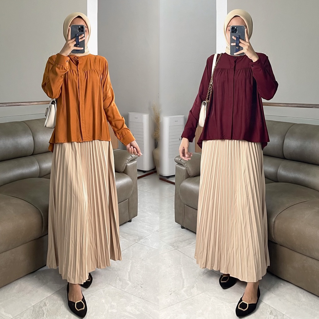 DANIA blouse by ZALFA OUTFIT / blouse polos / blouse wanita murah / blouse rayon