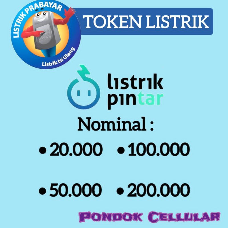 Jual Token Listrik PLN Nominal 5rb 10rb 20rb 50rb 100rb