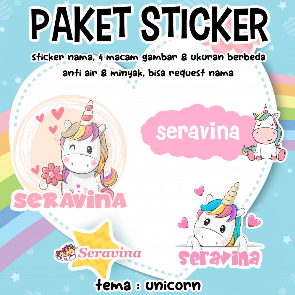 

STIKER NAMA LUCU ANTI AIR 101 PCS WATERPROOF CUSTOM STICKER LABEL TERLARISS...,,,,,