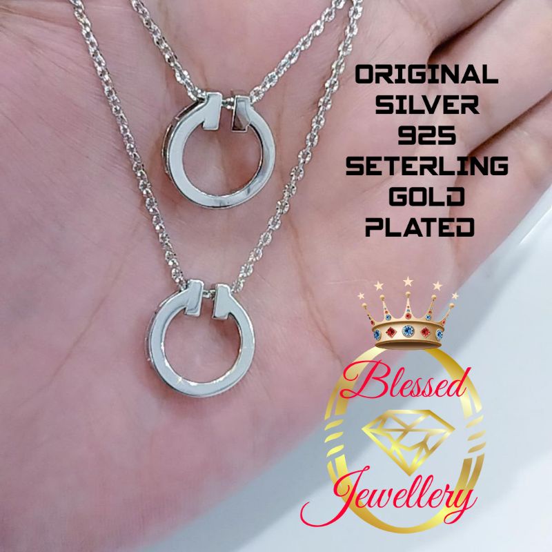 KALUNG PERAK ASLI 925 LAPIS EMAS MODEL NORI & LIONTIN