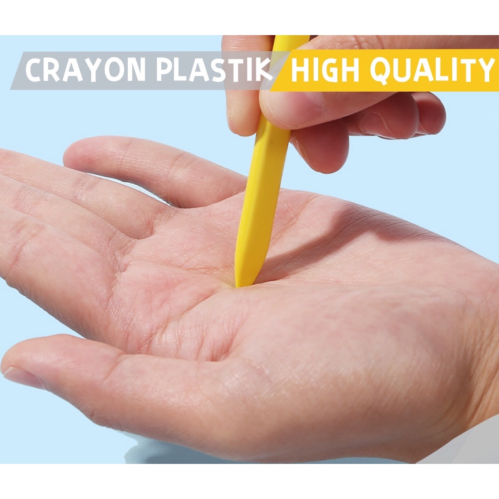 36 Colors School Crayon/Krayon 36 Warna - Plastic Crayon Triangle 0859