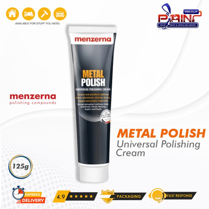 MENZERNA METAL POLISH 125g Obat Poles Pembersih Logam Chrome Aluminium