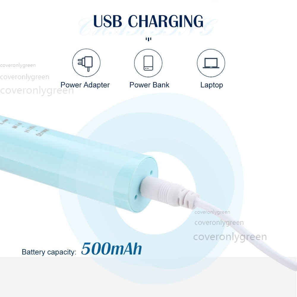 1 Set 3 USB Alat Pembersih Karang Gigi Dental Scaling Sonic Elektrik Toothbrush Tooth Cleaner Whiten Teeth -Tartar Remove