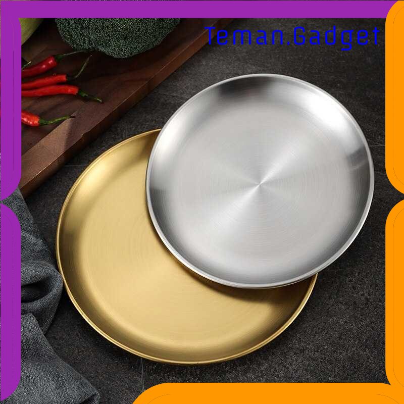 TG - DPR SUPPLE Piring Makan Dekorasi Nampan Baki Stainless Steel Plate - ST201