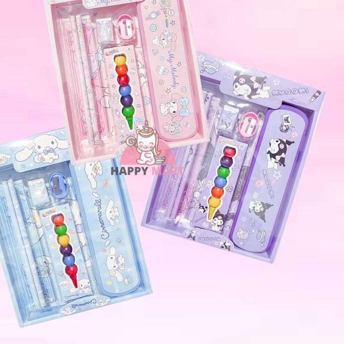 

DAPATKAN SEGERA ✶ kotak pensil unicorn /melody / kuromi set crayon susun ^