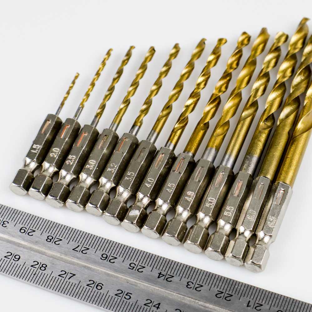 Taffware Mata Bor Power Drill Steel Titanium Hex Shank 13 PCS - SV-VDB13