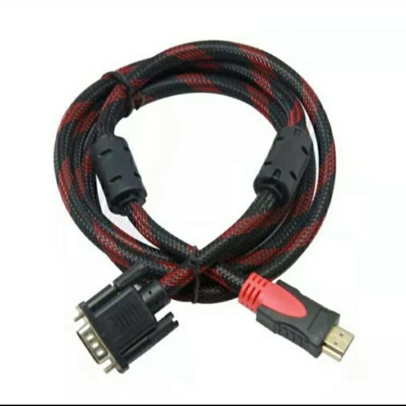 Kabel HDMI Bagus Panjang 1,5m High Speed Merah/Hitam