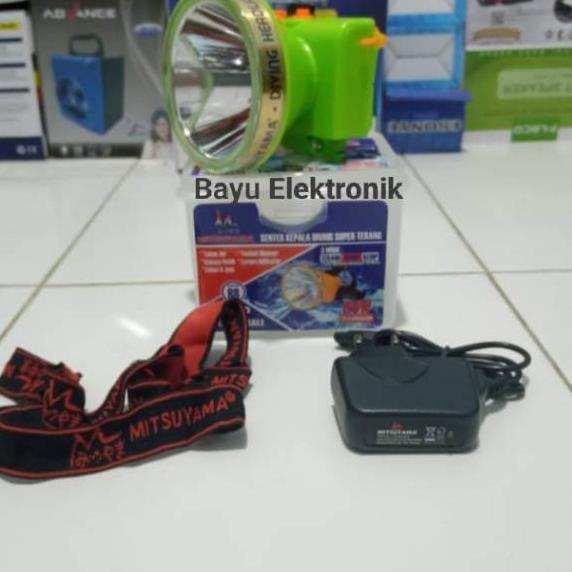 ➚➹✲ Senter Kepala Cas Mitsuyama 80 Watt MS-216 Senter LED Super Terang Jarak Jauh /Senter Selam Divi