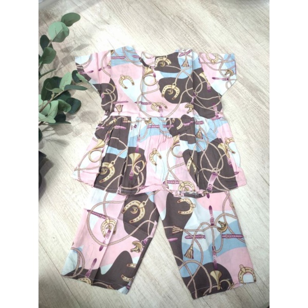 Setelan Rayon Anak Perempuan Setelan Pendek Rayon One Set Rayon Anak Pendek