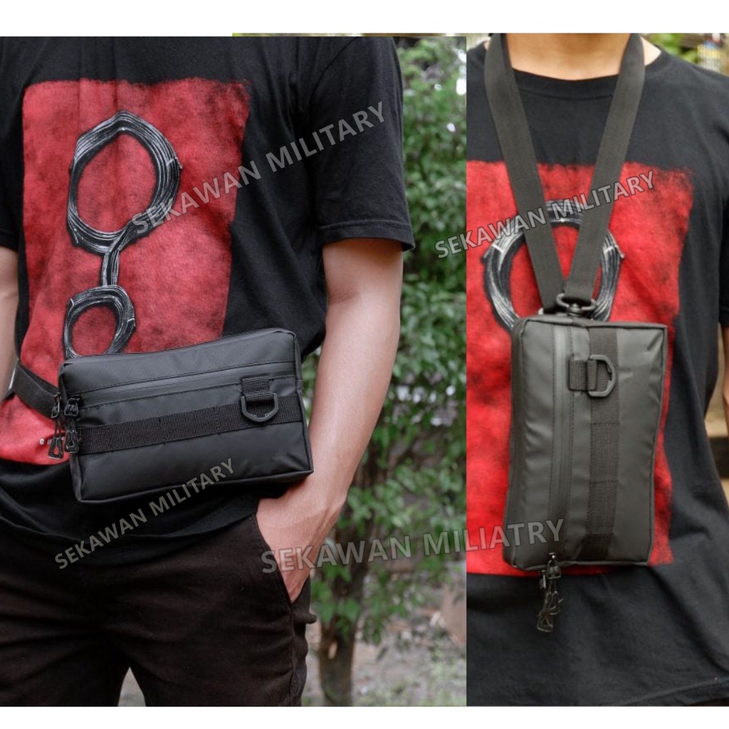 Tas Selempang Pria Tas Pouch Waistbag Tactical Army Clutch Pria