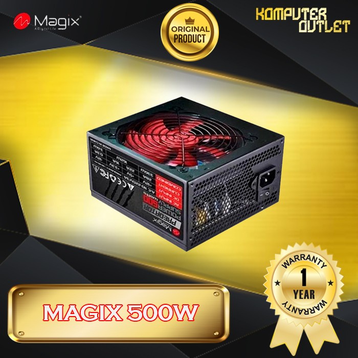 Jual PSU MAGIX 500W POWER SUPPLY PC / KOMPUTER 500W ATX PSU STANDARD