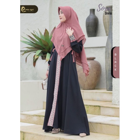 Sora dress by Emka Hijab ( SET KHIMAR)