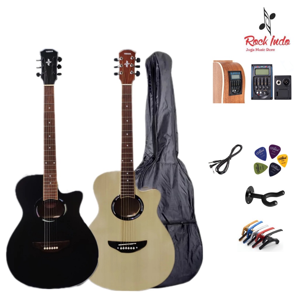 Gitar Akustik Elektrik Yamaha Apx Custom LC 4 Digital Tuner Gitar Listrik Senar Strig Tanem Besi