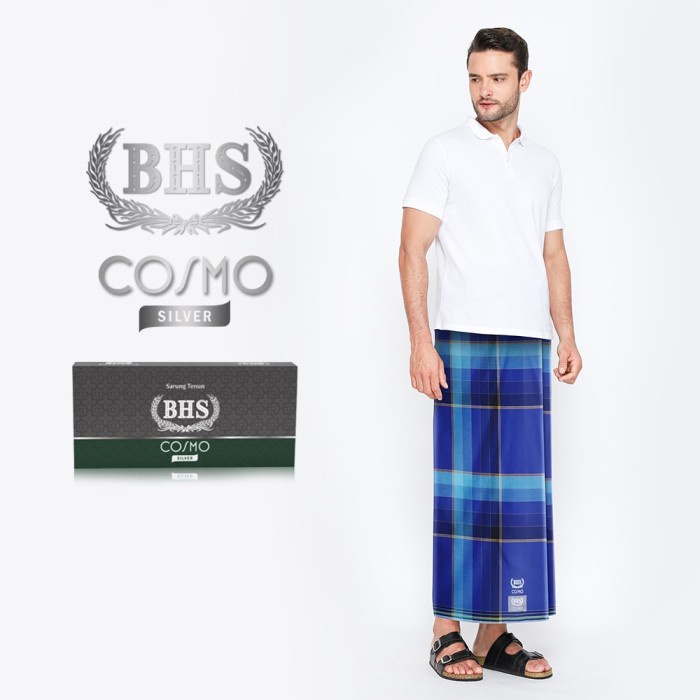 Sarung BHS Cosmo Silver Kombinasi Warna Biru
