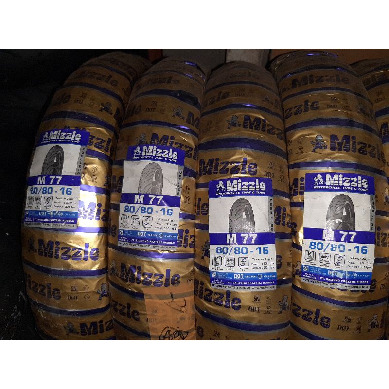 BAN LUAR MIZZLE TUBELESS 80/80 RING 16 M77 MIZZLE
