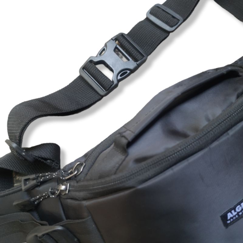 WAISTBAG ALGRITOS BLACK WATERPROFF RESISTANCE