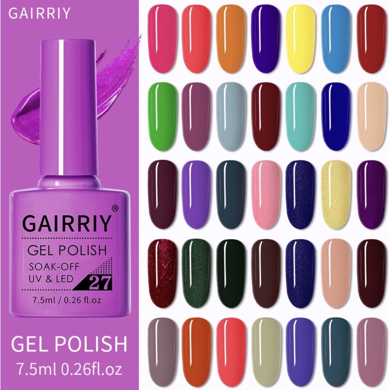 GAIRRIY Kutek Gel UV Nail Polish art Cat Kuku Kode no 001-050