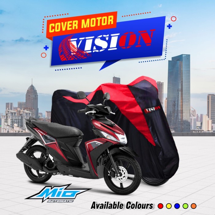 COVER MOTOR BEAT SCOOPY MIO GENIO VARIO FINO XRIDE FREEGO VESPA MERAH