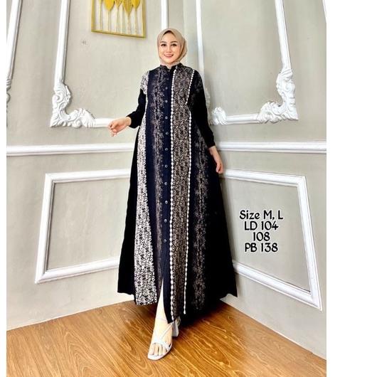 Gamis Twill Ori Pekalongan Cap Malaman Size M L XL Gamis busui Gamis Kekinian Gamis Syari Gamis musl