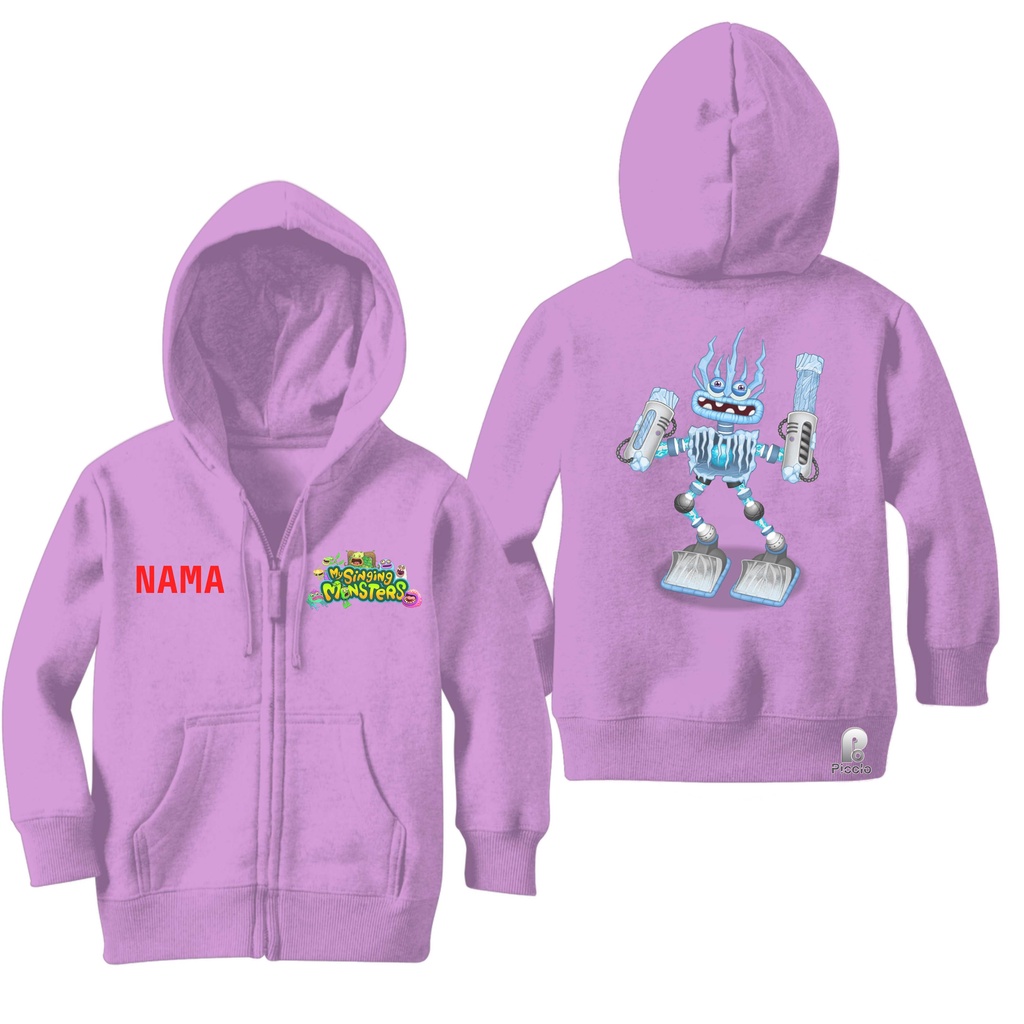 SWEATER HOODIE ZIPPER ANAK MOTIF EPIC WUBBOX MY SINGING MONSTER UNISEX (FREE NAMA)