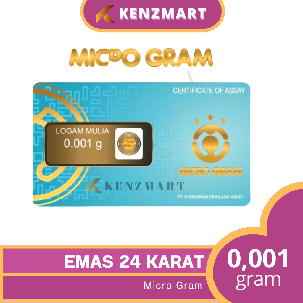 MINI GOLD EMAS LOGAM MULIA 0,001 GRAM