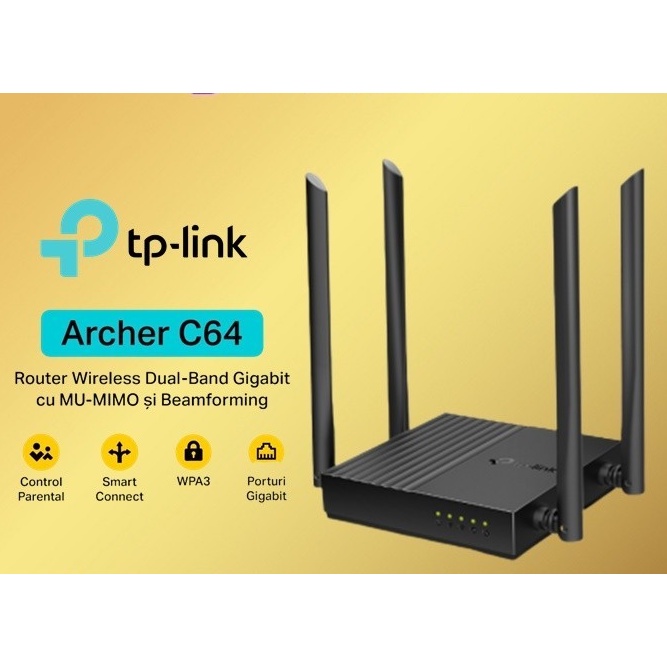 Tp-Link Archer C64 AC1200 Dual-Band Wi-Fi Router TpLink Archer C 64