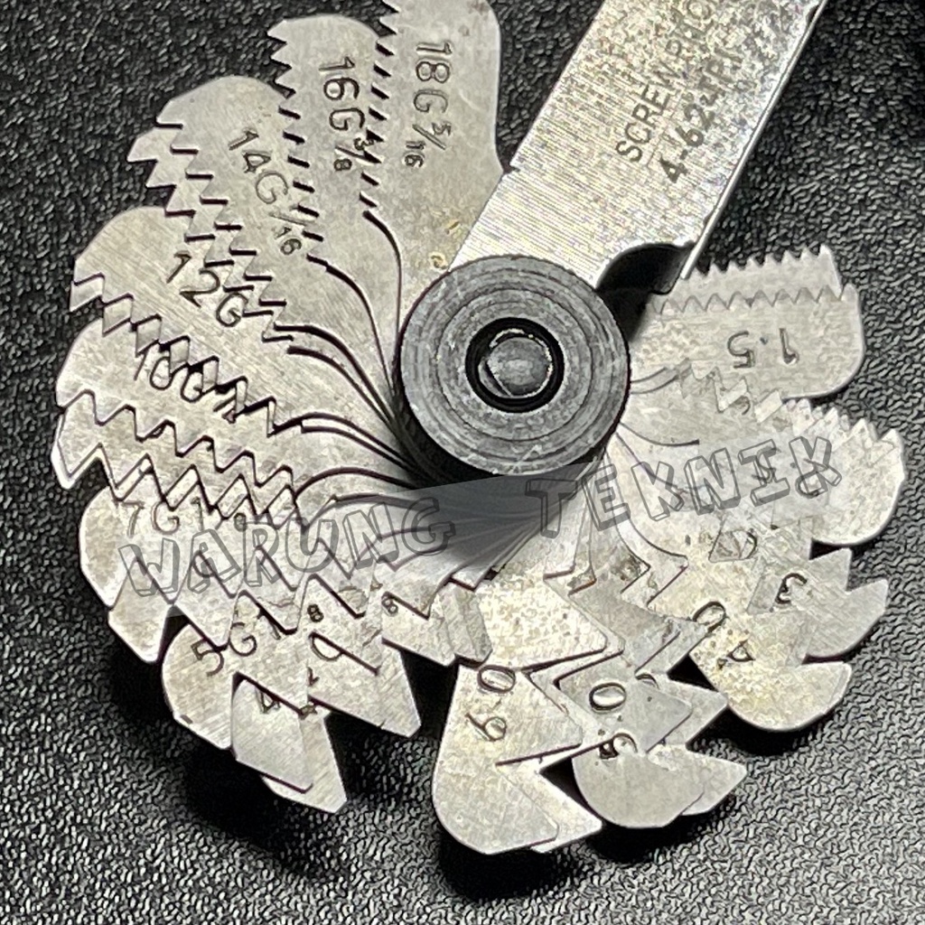 IWT MAL ULIR DRAT - SURI DRAT - THREAD SCREW PITCH GAUGE METRIC DAN INCH 52 BLADE
