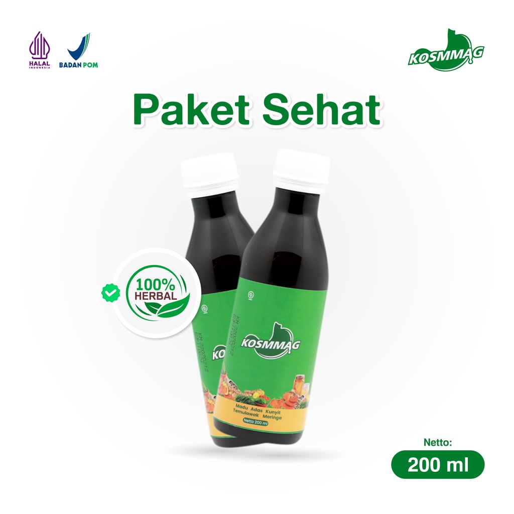 

PAKET SEHAT Madu Mag KOSMMAG - 2 Botol - Herbal Alami - Atasi Asam Lambung, Mag dan Gerd