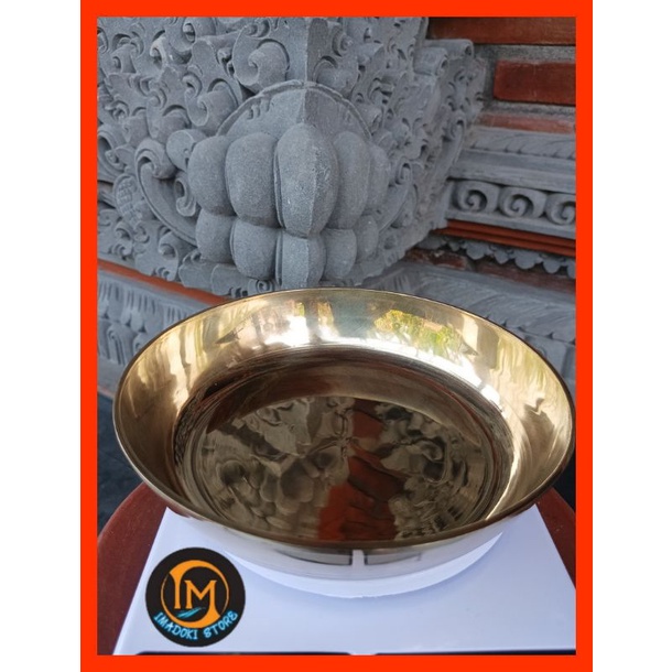 GROSIR PIRING KUNINGAN TEMPAT BIJA / PIRING KUNINGAN POLOS / PIRING LOGAM