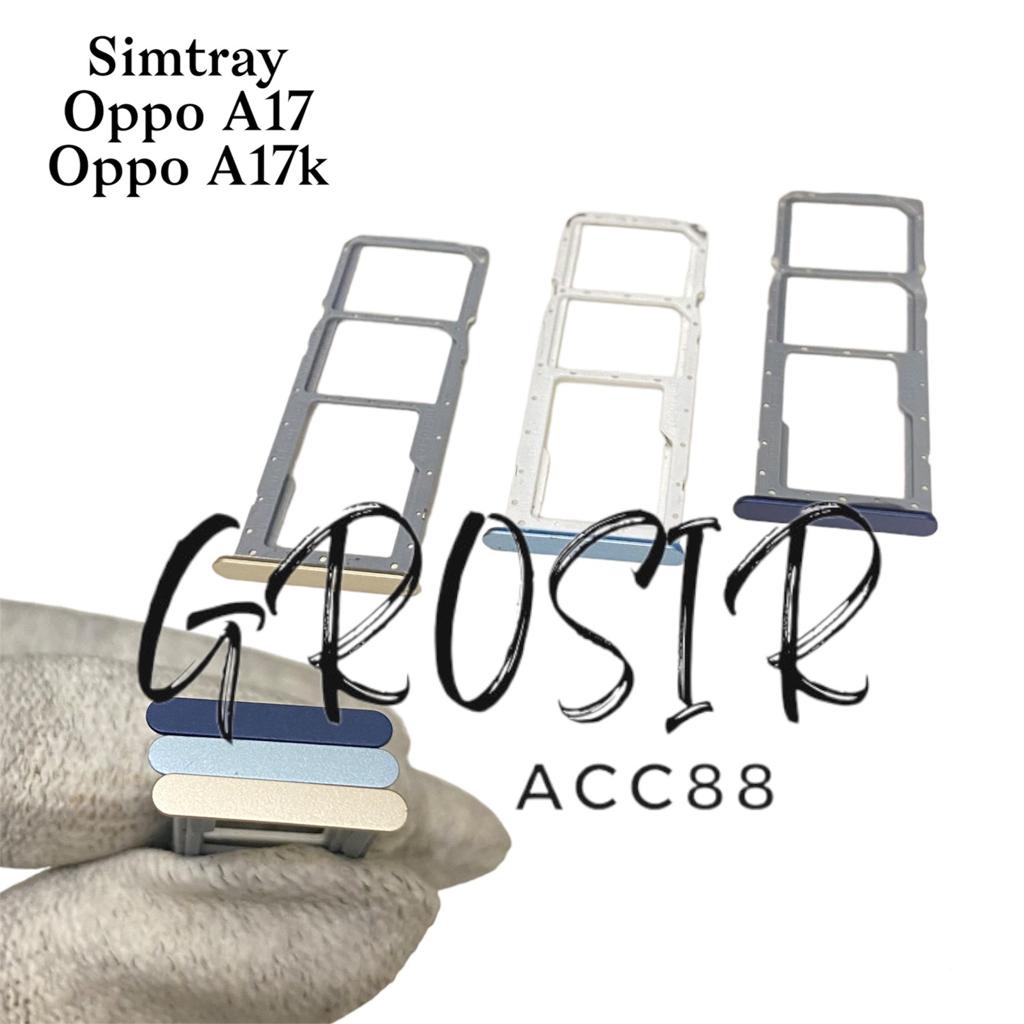 Simtray Simlock Slot Sim Dudukan Tempat Kartu Simcard Oppo A17 / Oppo A17k Original