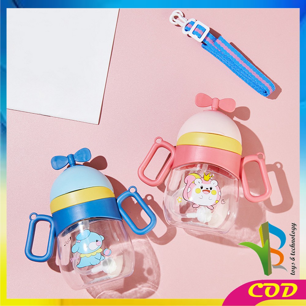 RB-C760  Botol Minum Air Anak Anti Tumpah Dengan Sedotan 360ML / Gelas Training Cup Balita Water Bottle Perlengkapan Makan Bayi