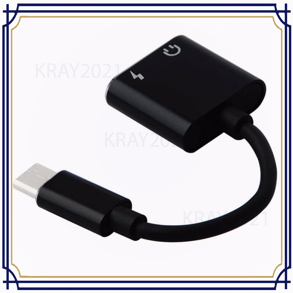 Adaptor USB Type C to AUX 3.5mm Headphone + USB Type C -AP196