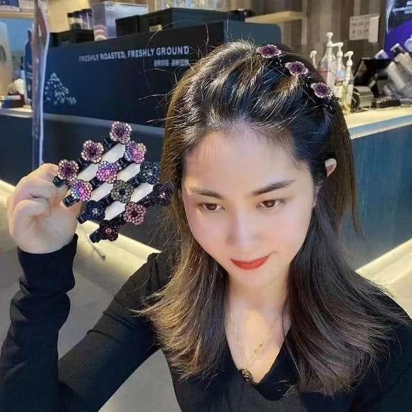 Jepit rambut poni cantik model bunga permata gaya kekinian jepitan rambut fashion flower Hair Pin Aksesoris Fashion Wanita JEPIT RAMBUT KEPANG JEPIT PONI UNIK